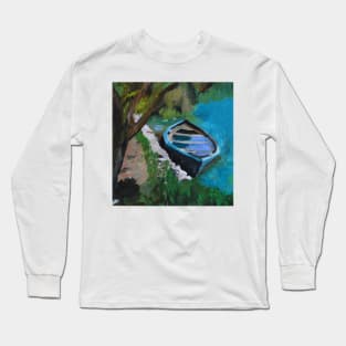 Sunken Boat, Corfu, Europe Long Sleeve T-Shirt